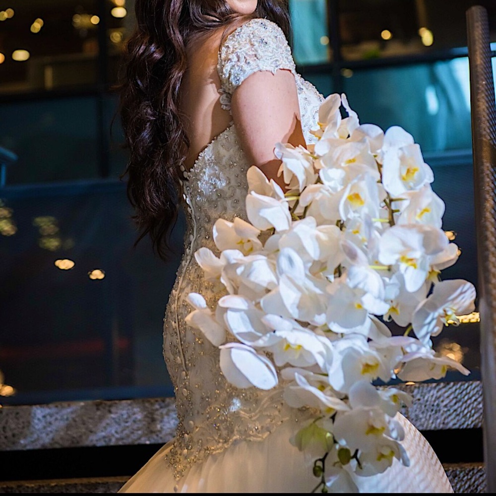 Fitted beaded wedding dress